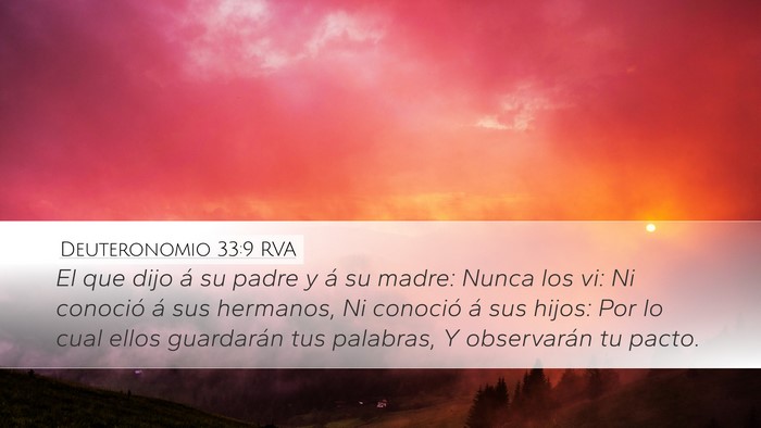Deuteronomio 33:9 RVA Bible Verse Image