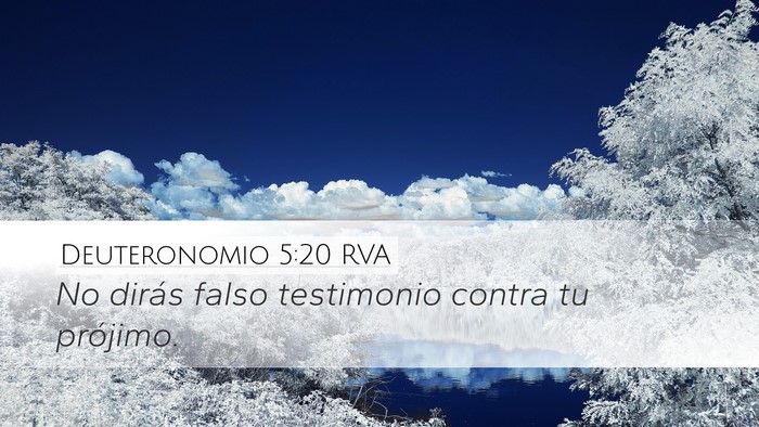 Deuteronomio 5:20 RVA Desktop Wallpaper - No dirás falso testimonio contra tu - Desktop Bible Verse Wallpaper