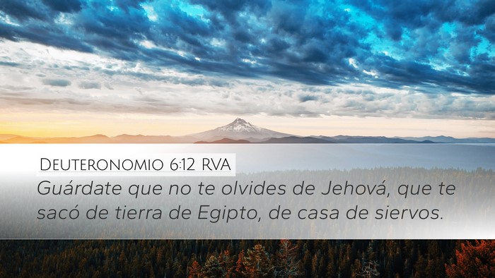 Deuteronomio 6:12 RVA Bible Verse Image