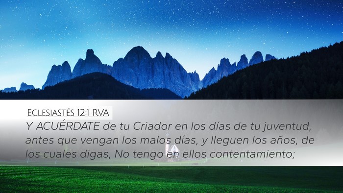 Eclesiastés 12:1 RVA Bible Verse Image