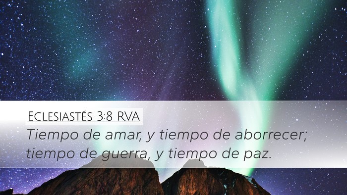 Eclesiastés 3:8 RVA Bible Verse Image