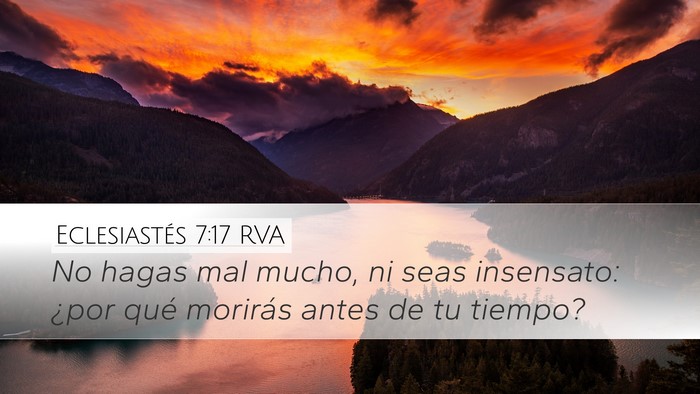 Eclesiastés 7:17 RVA Bible Verse Image