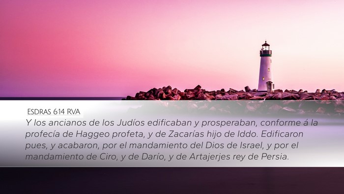 Esdras 6:14 RVA Bible Verse Image