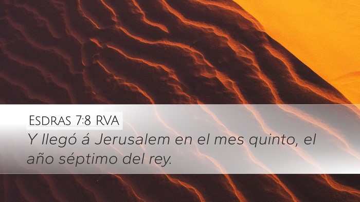 Esdras 7:8 RVA Bible Verse Image