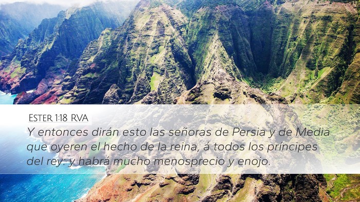 Ester 1:18 RVA Desktop Wallpaper - Y entonces dirán esto las señoras de Persia y - Desktop Bible Verse Wallpaper