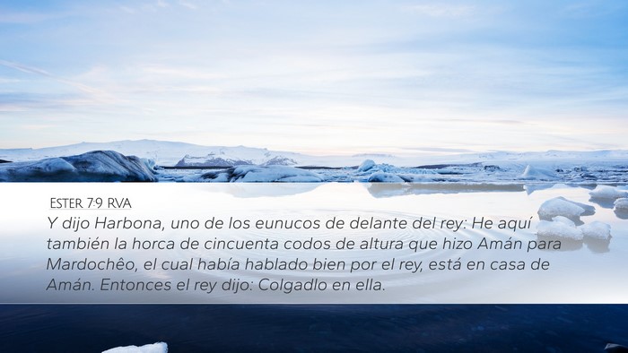 Ester 7:9 RVA Bible Verse Image