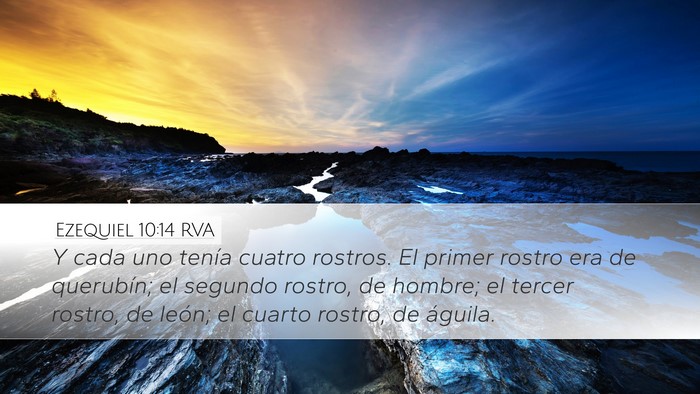 Ezequiel 10:14 RVA Bible Verse Image