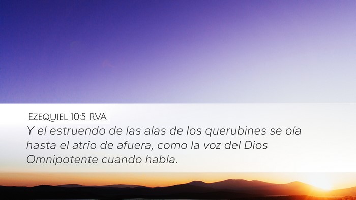 Ezequiel 10:5 RVA Bible Verse Image