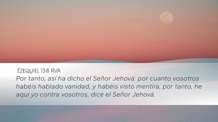 Ezequiel 13:8 RVA Bible Verse Image