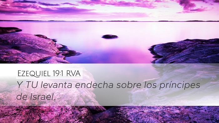 Ezequiel 19:1 RVA Desktop Wallpaper - Y TU levanta endecha sobre los príncipes de - Desktop Bible Verse Wallpaper