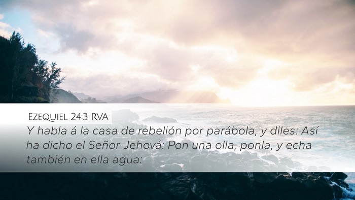 Ezequiel 24:3 RVA Bible Verse Image