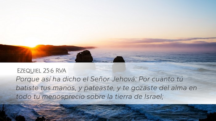 Ezequiel 25:6 RVA Bible Verse Image