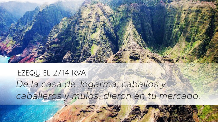 Ezequiel 27:14 RVA Bible Verse Image