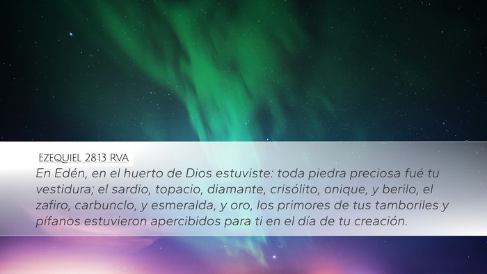 Ezequiel 28:13 RVA Bible Verse Image