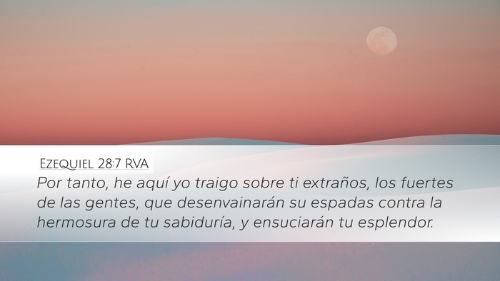 Ezequiel 28:7 RVA Bible Verse Image