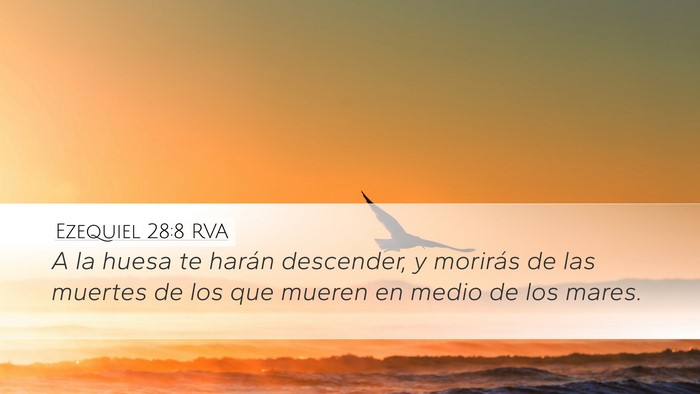 Ezequiel 28:8 RVA Bible Verse Image