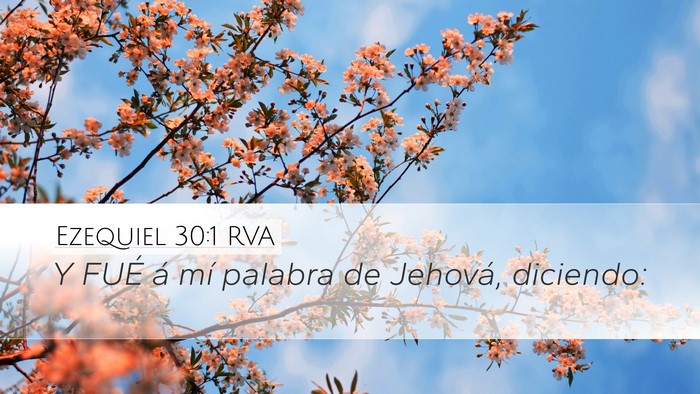 Ezequiel 30:1 RVA Desktop Wallpaper - Y FUÉ á mí palabra de Jehová, - Desktop Bible Verse Wallpaper