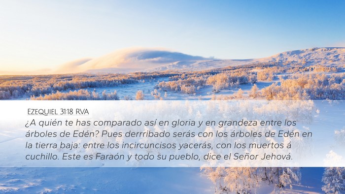 Ezequiel 31:18 RVA Bible Verse Image