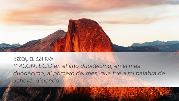 Ezequiel 32:1 RVA Bible Verse Image