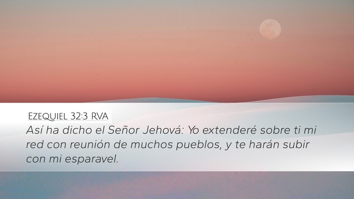 Ezequiel 32:3 RVA Bible Verse Image