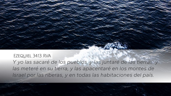 Ezequiel 34:13 RVA Bible Verse Image