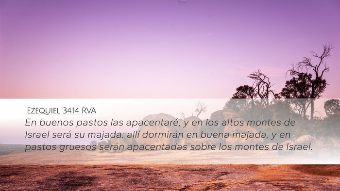 Ezequiel 34:14 RVA Bible Verse Image
