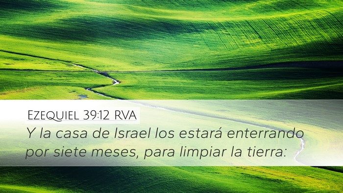 Ezequiel 39:12 RVA Bible Verse Image