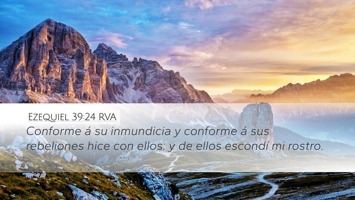 Ezequiel 39:24 RVA Desktop Wallpaper - Conforme á su inmundicia y conforme á sus - Desktop Bible Verse Wallpaper