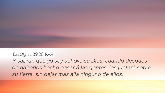 Ezequiel 39:28 RVA Bible Verse Image