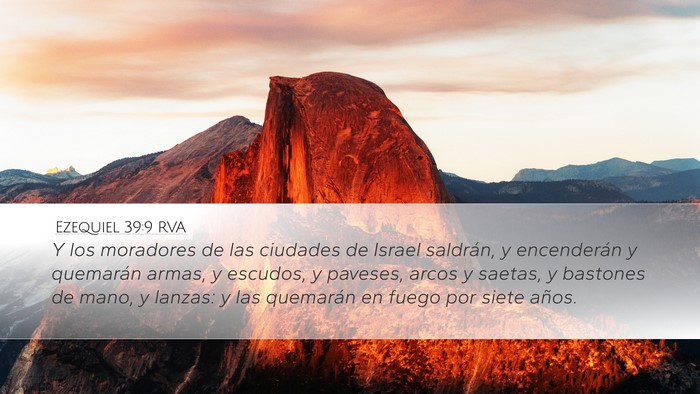 Ezequiel 39:9 RVA Bible Verse Image