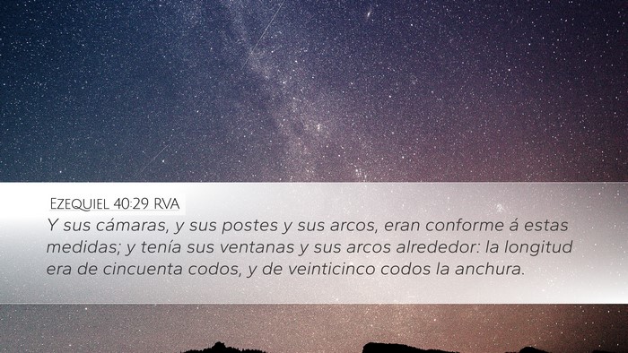 Ezequiel 40:29 RVA Bible Verse Image