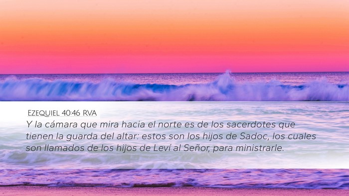 Ezequiel 40:46 RVA Bible Verse Image