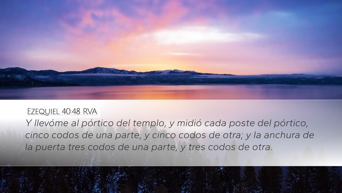 Ezequiel 40:48 RVA Bible Verse Image