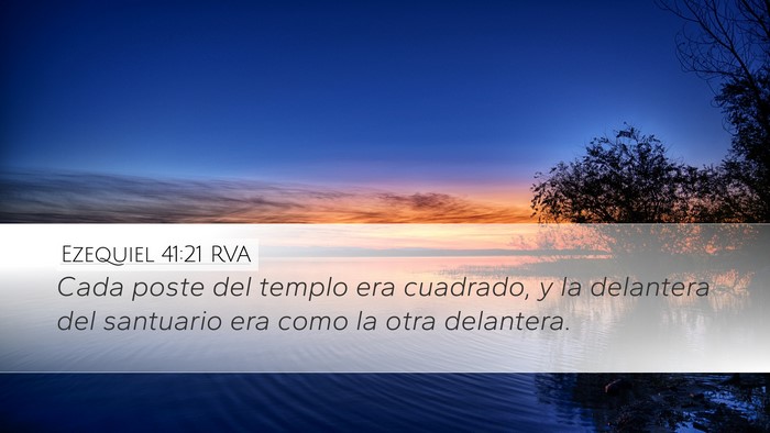 Ezequiel 41:21 RVA Bible Verse Image