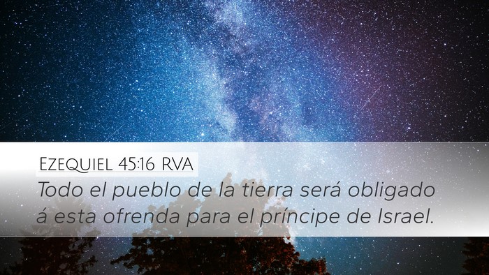 Ezequiel 45:16 RVA Desktop Wallpaper - Todo el pueblo de la tierra será obligado á - Desktop Bible Verse Wallpaper