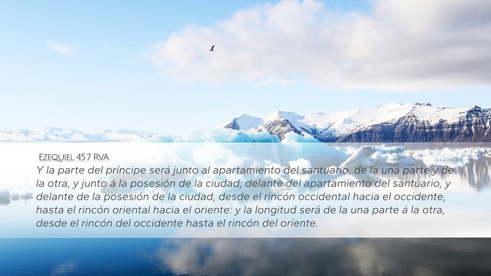 Ezequiel 45:7 RVA Bible Verse Image