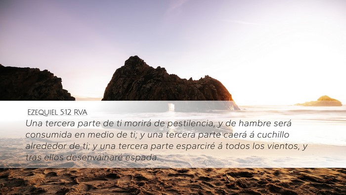 Ezequiel 5:12 RVA Bible Verse Image