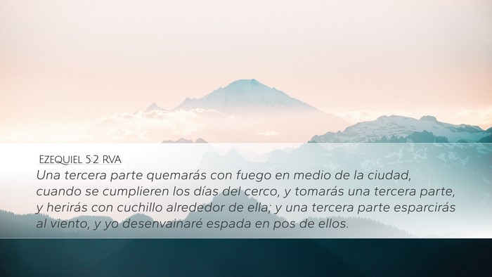 Ezequiel 5:2 RVA Bible Verse Image