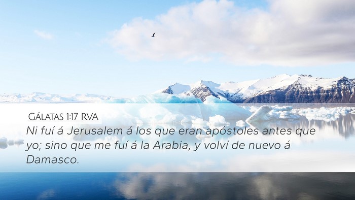 Gálatas 1:17 RVA Bible Verse Image