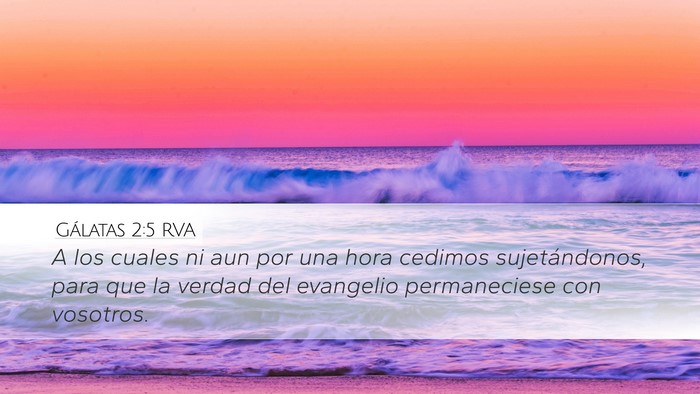 Gálatas 2:5 RVA Bible Verse Image
