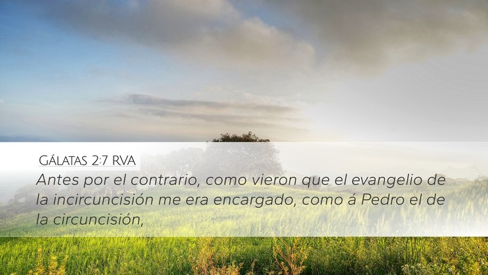 Gálatas 2:7 RVA Bible Verse Image