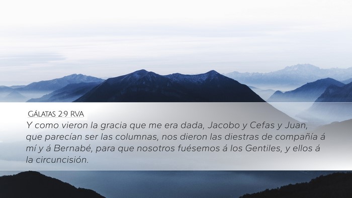 Gálatas 2:9 RVA Bible Verse Image