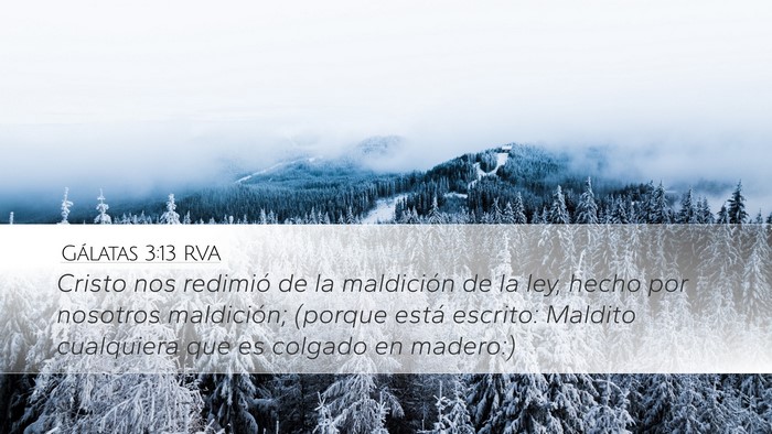 Gálatas 3:13 RVA Bible Verse Image