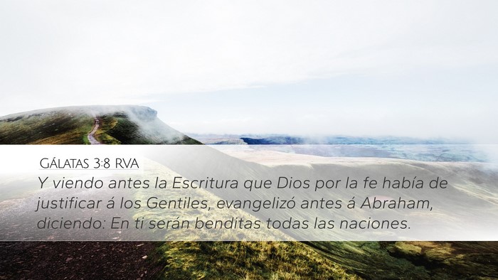 Gálatas 3:8 RVA Bible Verse Image
