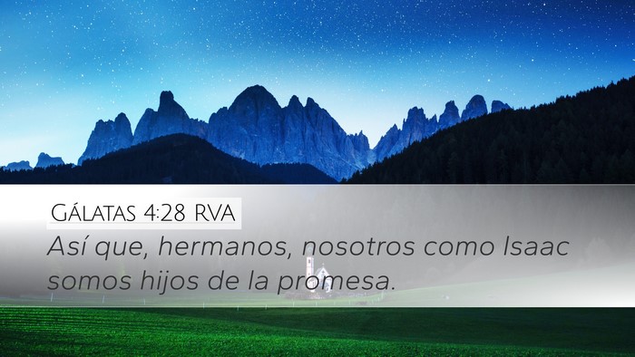 Gálatas 4:28 RVA Bible Verse Image