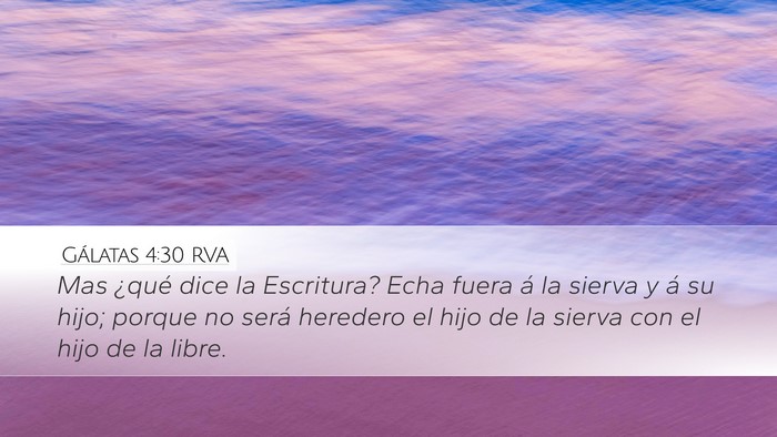 Gálatas 4:30 RVA Bible Verse Image