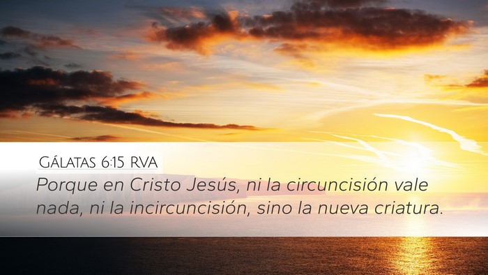 Gálatas 6:15 RVA Bible Verse Image