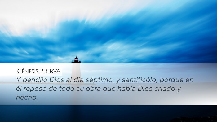 Génesis 2:3 RVA Bible Verse Image