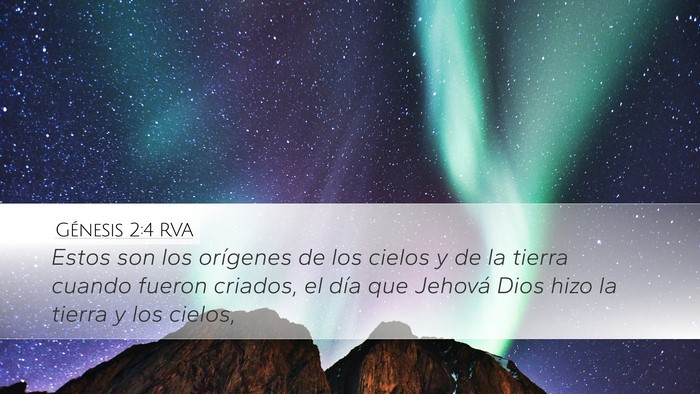 Génesis 2:4 RVA Bible Verse Image