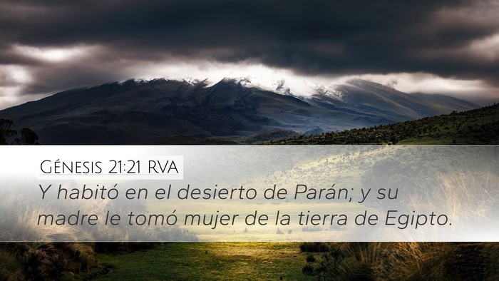 Génesis 21:21 RVA Bible Verse Image
